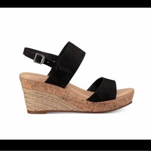 Ugg Elena Suede Espadrille Wedge sandal heels